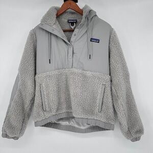 Patagonia Shelled Retro-X Fleece Pullover Grey Small High‎ Pile Sherpa Hoodie